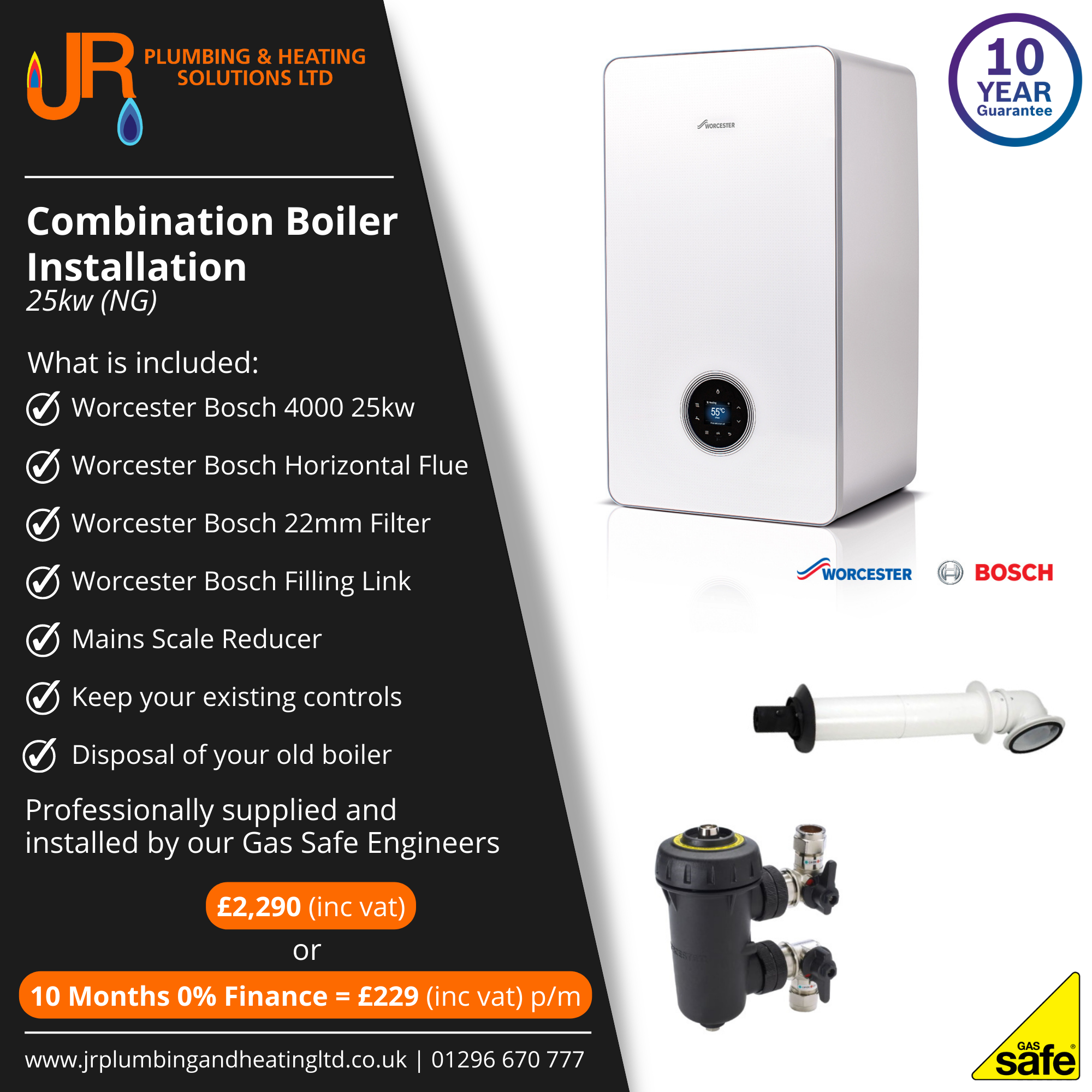 Combi swap - Worcester Bosch 4000 25kw - JR Plumbing